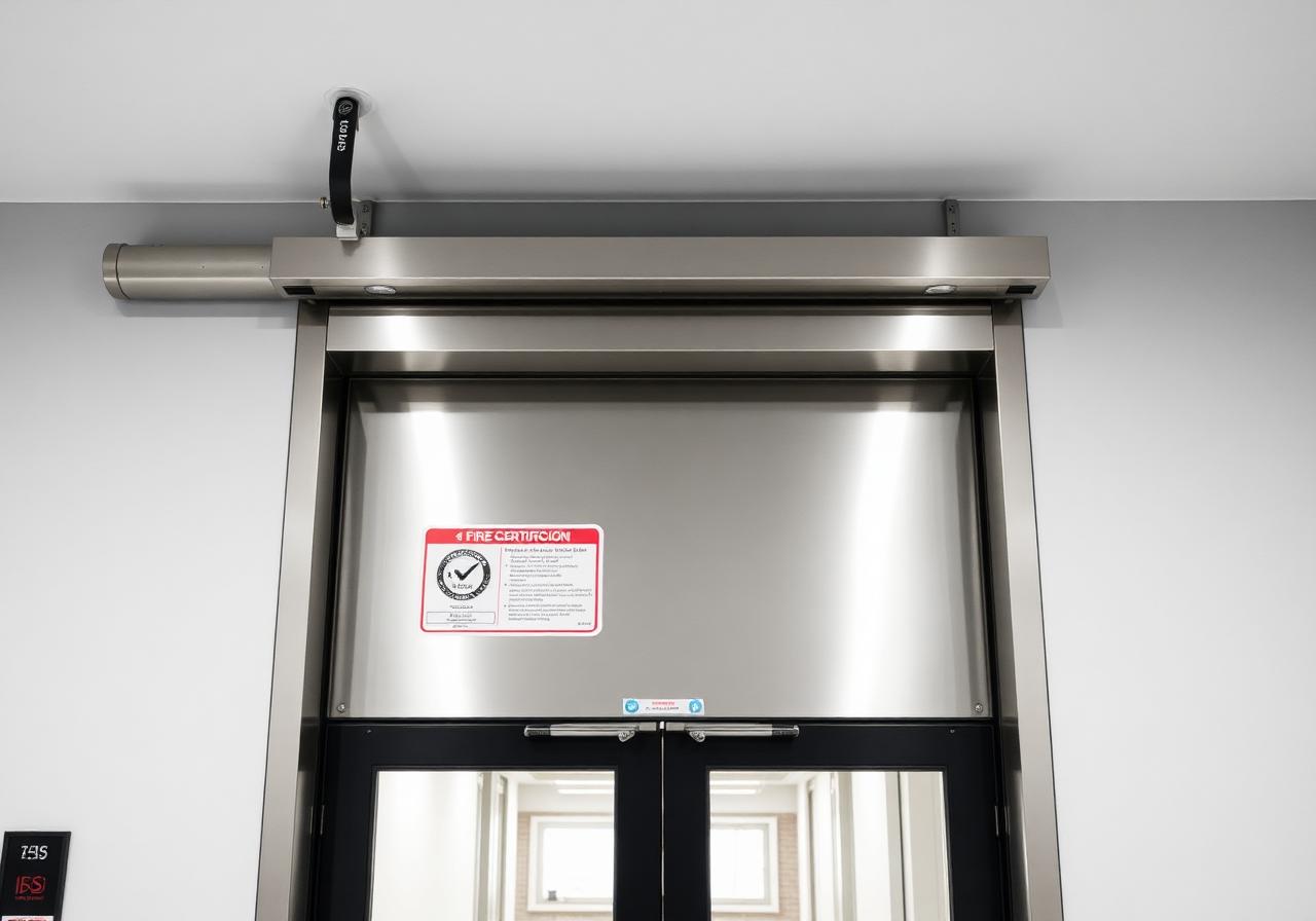An FD30S fire doorset with intumescent and smoke seals photographed during a survey near City centre